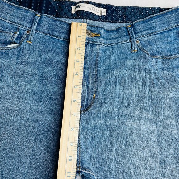Levi's Strauss 525 Womens Blue Perfect Waist Straight Leg Denim Jeans Size 16 - Picture 4 of 11